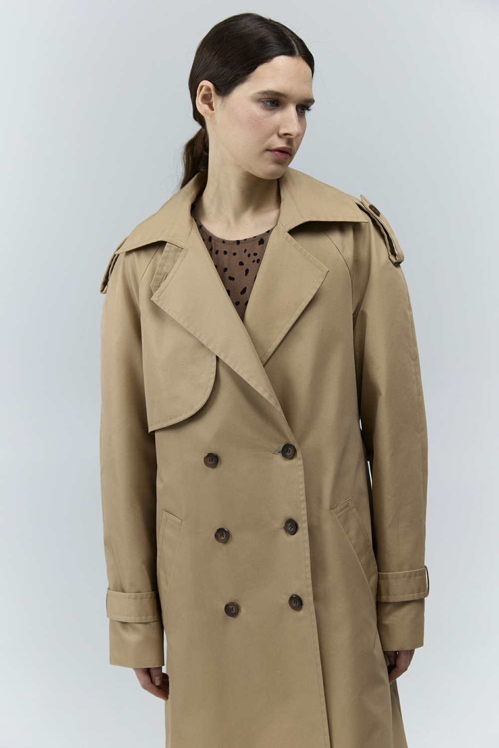 Тренч двубортный