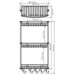 Полка металлическая прямая Wasserkraft 32,6х54,2х13 см