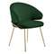 Стул Lime, зеленый микровелюр с золотыми ножками
