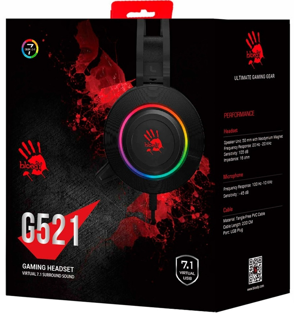 Наушники A4Tech Bloody G521 черный