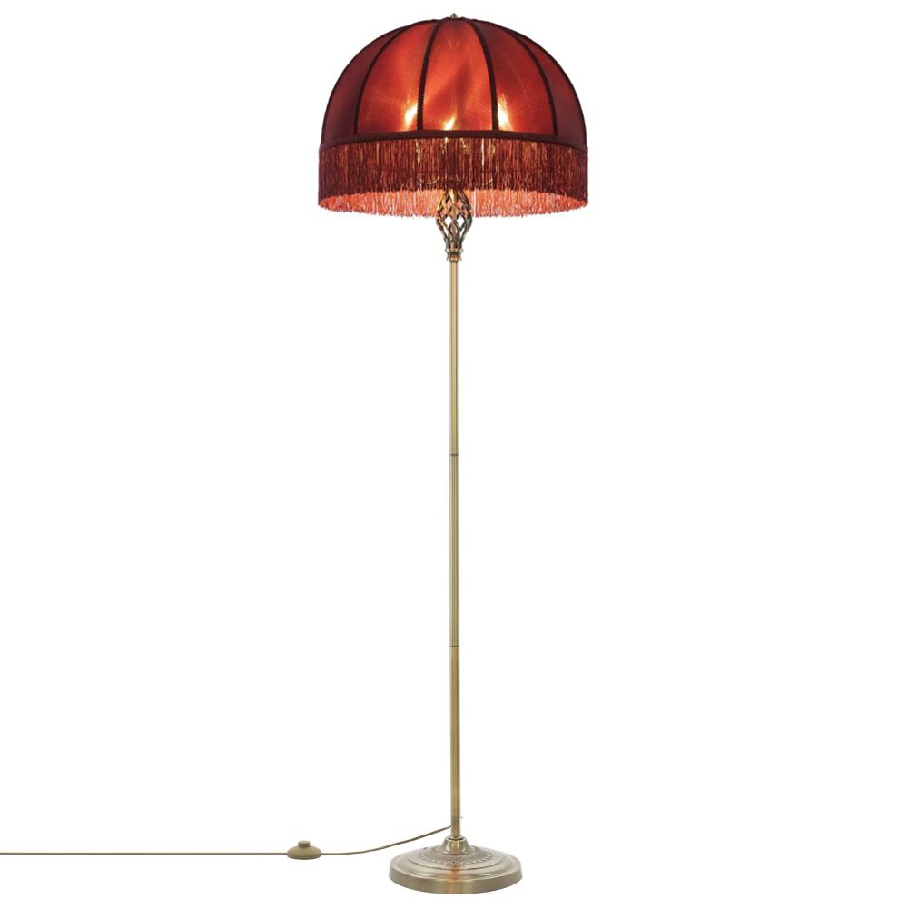 Citilux Базель CL407933 Торшер бронза с красным абажуром