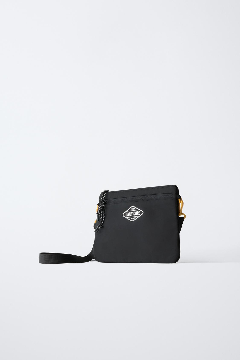 ZARA БАЗОВАЯ СУМКА ЧЕРЕЗ ПЛЕЧО, ЧЕРНЫЙ