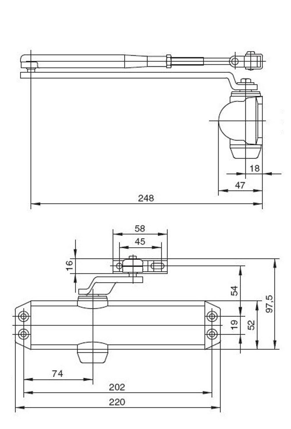 Дверной доводчик ABLOY DC120