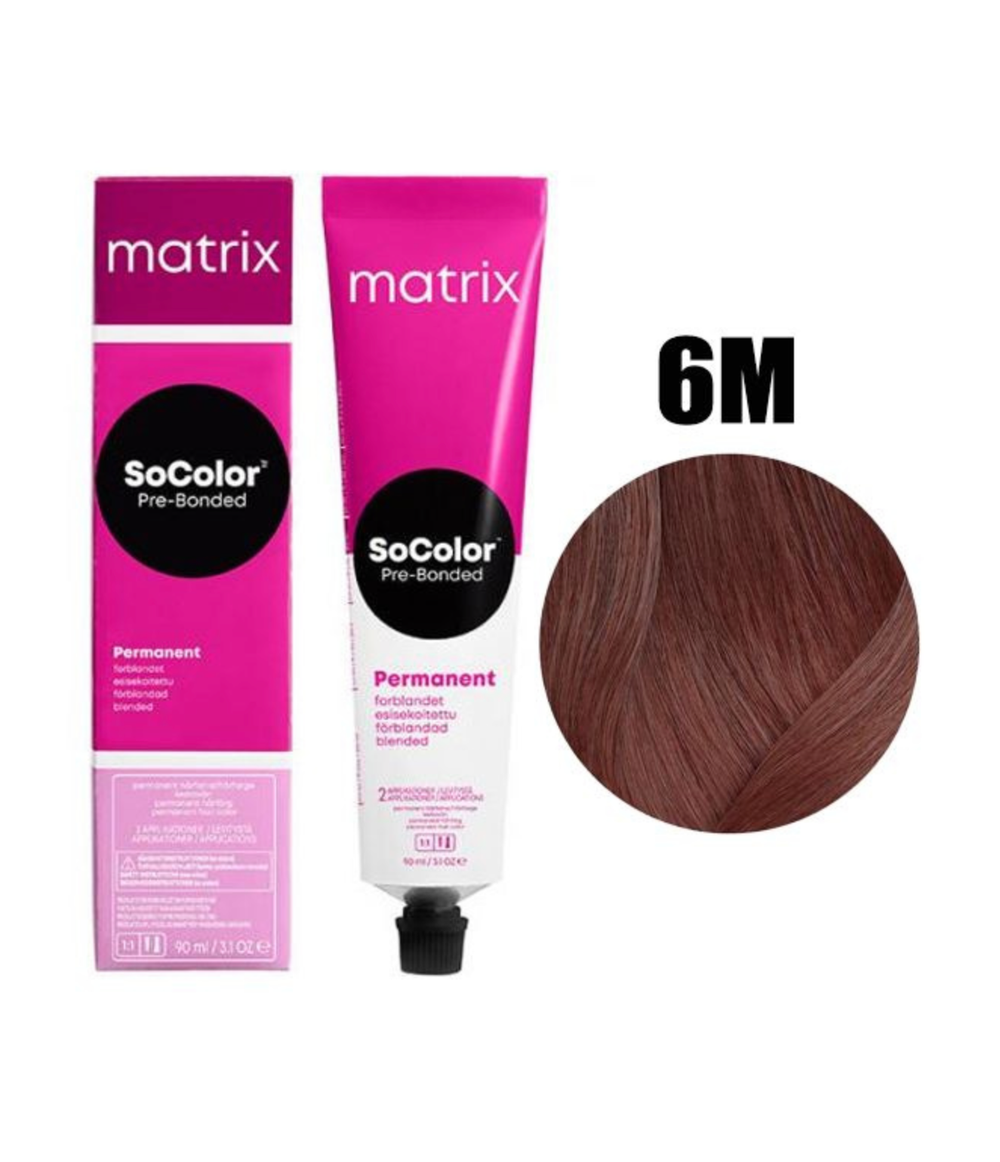 Matrix Краска для волос  SoColor Pre-Bonded 6M темный блондин мокка 90мл