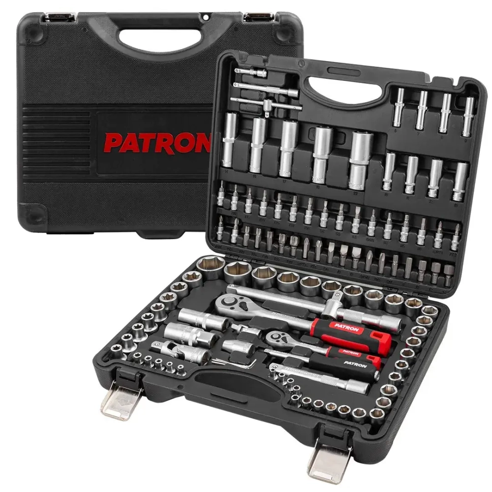 Набор инструментов 108пр.1/4'',1/2''(6гр.)(4-32мм) PATRON P-41082-5