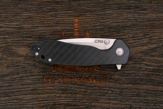 Нож складной CJRB Scoria, клинок 88мм, сталь D2, рукоять карбон