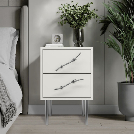 Тумба Арт Колор matte Стайл Сильвер Белый опал матовый