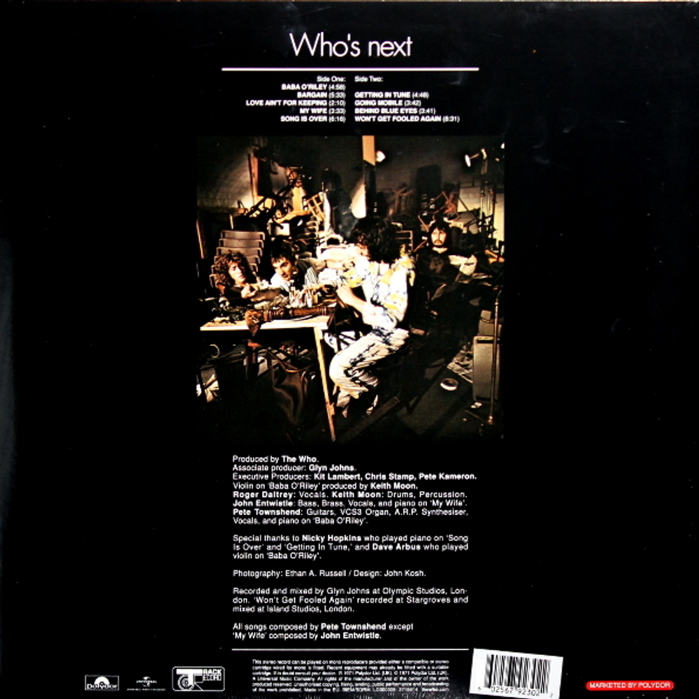 The Who / Who's Next (Coloured Vinyl)(LP)