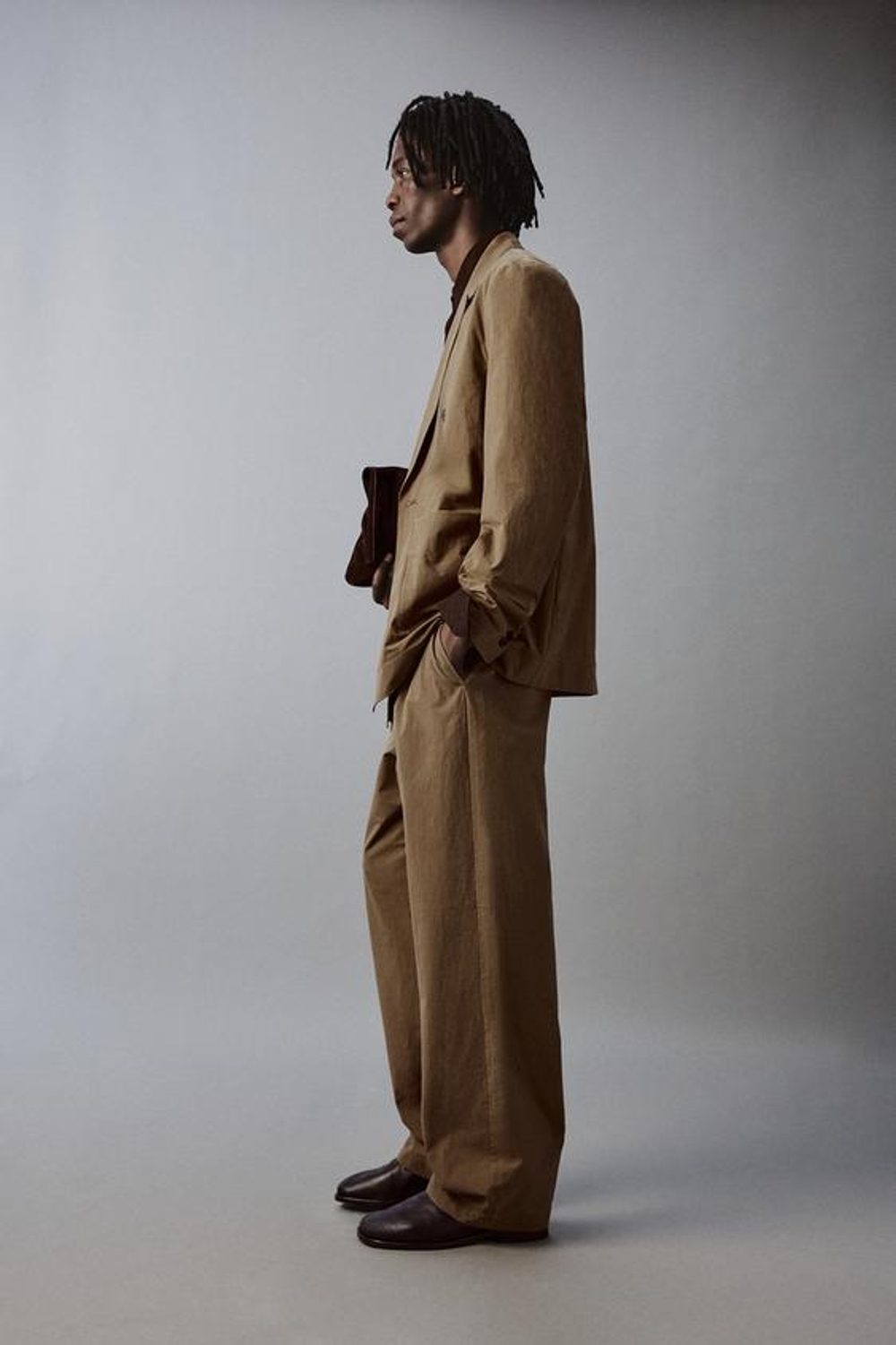 ZARA ТЕХНИЧЕСКИЕ БРЮКИ WIDE FIT, СВЕТЛЫЙ ЖЕЛТО-КОРИЧНЕВЫЙ