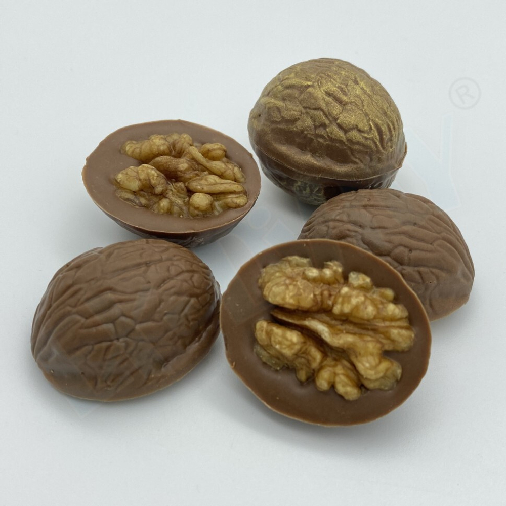 Форма пластиковая для конфет Орех грецкий Скорлупа (4 ячейки)