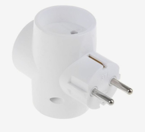 Тройник с/з TOKER 3Т1 16А белый