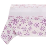 Скатерть «Падал снег « 108*180 см, пвх, Сиреневый