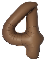 Цифра 4 Slim, Шоколад, Матовый в упаковке 40" Fm