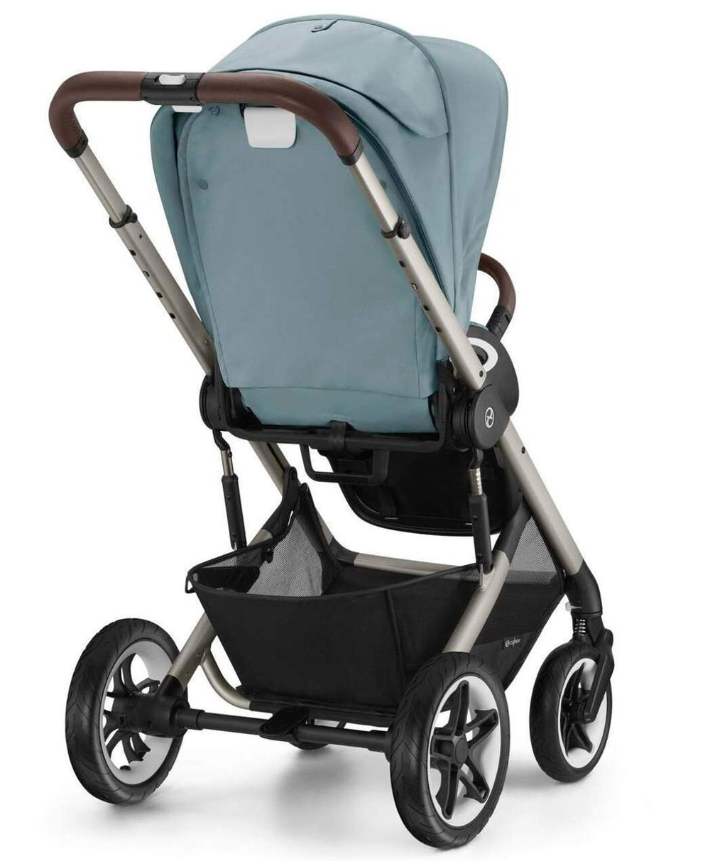 Коляска Cybex Talos S Lux TPE complete Aton B2 Bay Blue Base One 4 в 1 Stormy Blue с дождевиками
