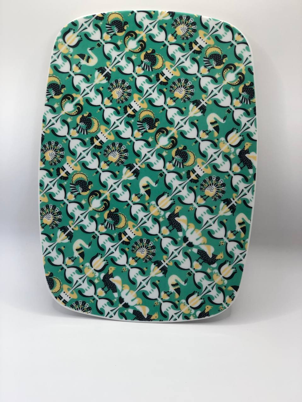 Блюдо малое или сервировочная тарелка. Коллекция  Изразец Коломенское. Птицы. Бревно (Log).