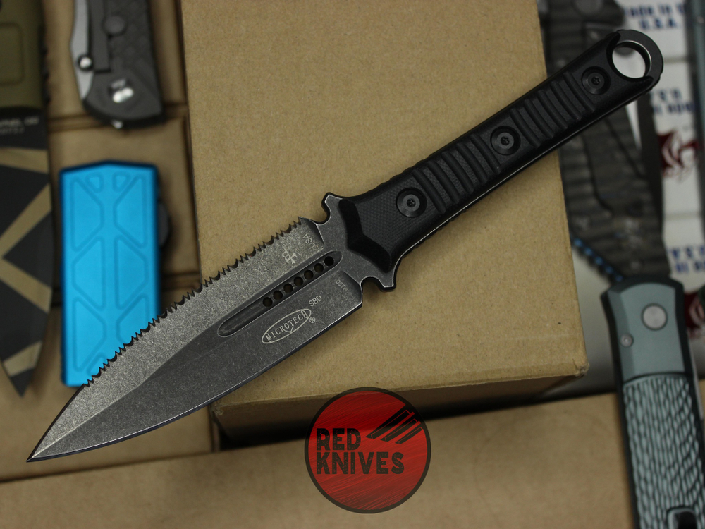 Нож Microtech Borka SBD 201-12 Black Apocalyptic , заточка 1/2