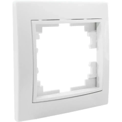 Розетка встраиваемая одинарная с заземления с крышкой IP 44 Jilion белый