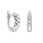 Серьги из белого золота 585 пробы с бриллиантами ш/к 2000000926643