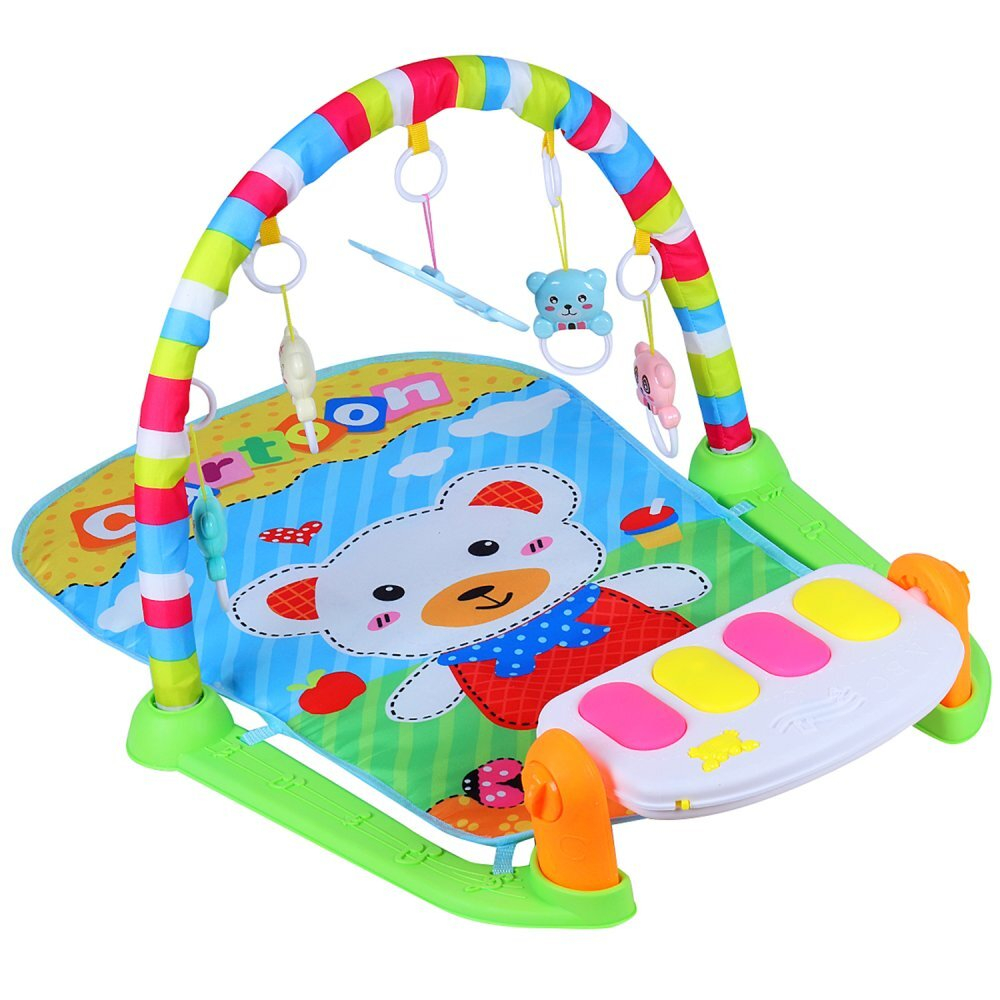 0333921/Детский мягкий развив. коврик овальной формы с муз. панелью, в/к 46*30*9 см/54