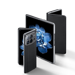 Чехол черного цвета с премиальной искусственной кожи от Dux Ducis для Xiaomi Mix Fold 4, серия Bril Series Case