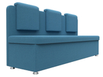Диван кухонный прямой Маккон 3-х местный, Амур 10 голубой, Рогожка, 125869