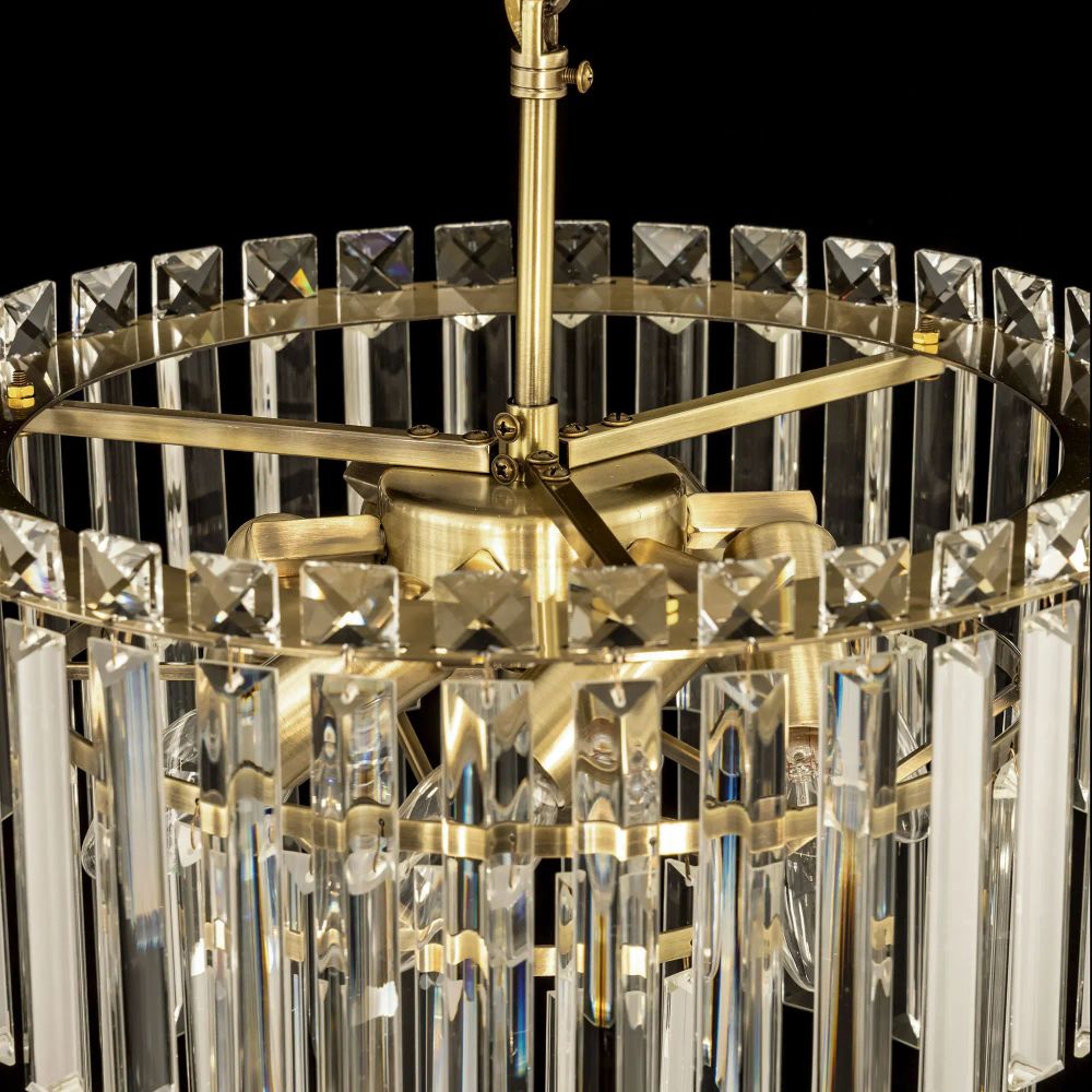 Citilux Фонда CL303163 Люстра хрустальная подвесная Бронза