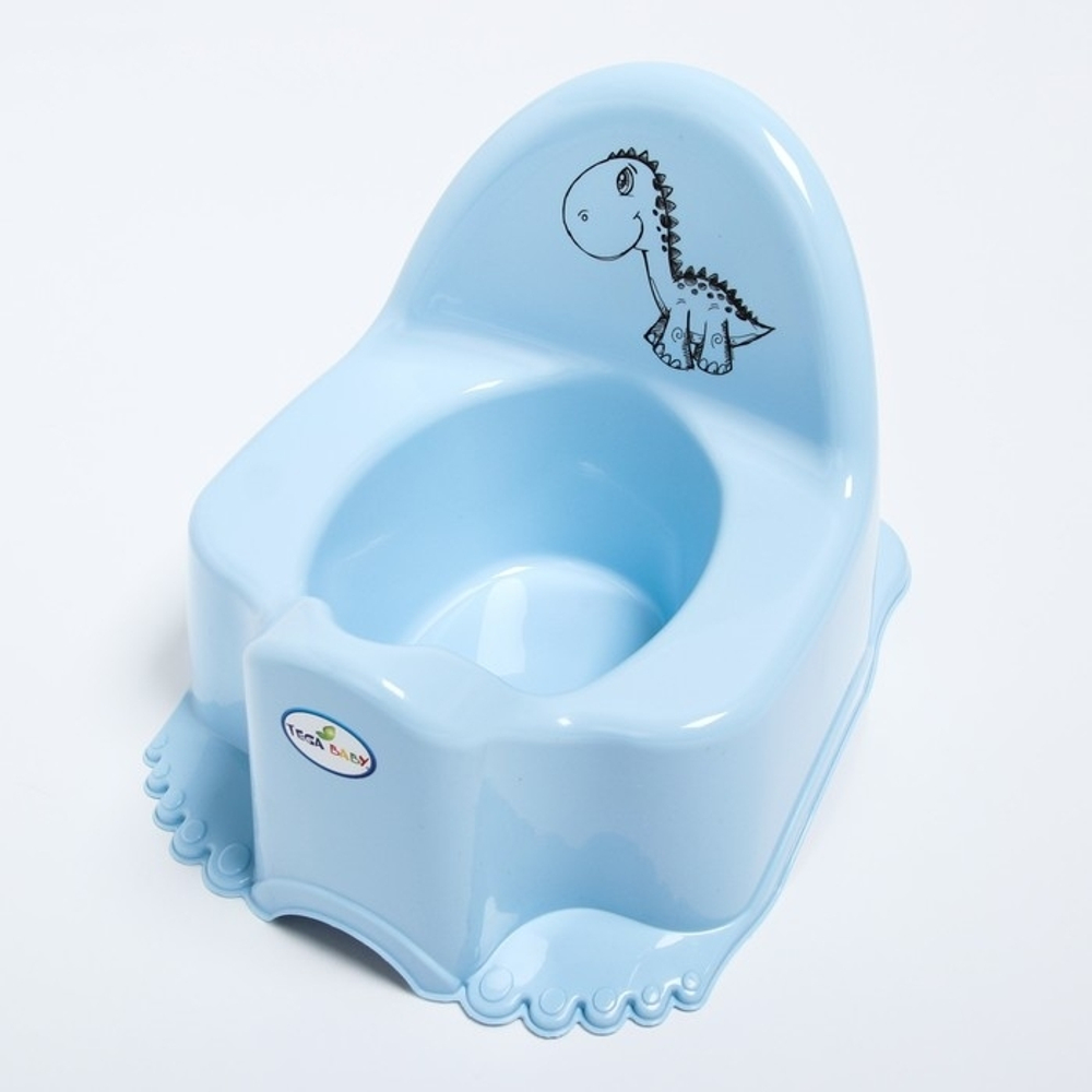 Горшок детский "Дино" муз. (blue-голубой)