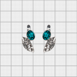 "Варкаус" серьги в серебряном покрытии из коллекции "Финляндия" от Jenavi  с английским замком