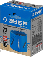 ЗУБР 73 мм, сталь Р6М5, Биметаллическая коронка (29531-073)