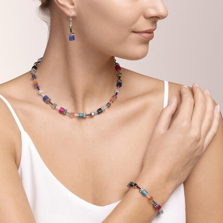 Серьги Coeur de Lion Multicolor Ethno 2838/20-1579 цвет синий, красный, зеленый