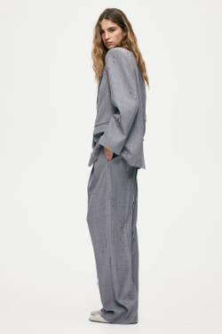 H&M Брюки с бисером, серый