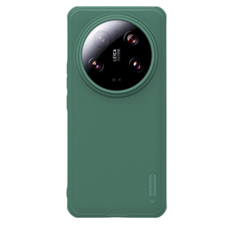 Усиленный двухкомпонентный чехол зеленого цвета (Deep Green) от Nillkin для Xiaomi 14 Ultra, серия Super Frosted Shield Pro