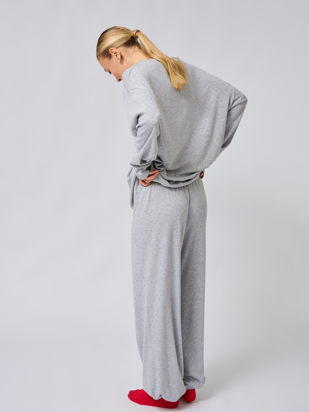 Пижама с брюками и лонгсливом " сердечки"