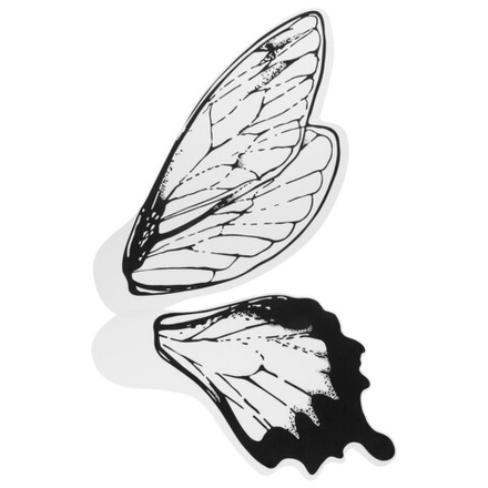 ЛИСТ "Бабочка" 58*58/40шт СЕРЫЙ/ЧЕРНЫЙ