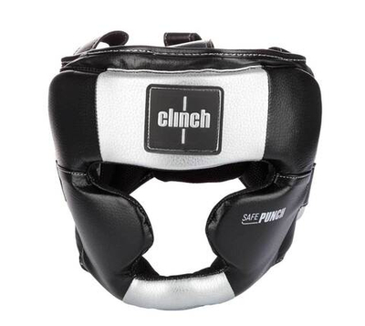 Шлем боксерский Clinch Punch 2.0 Full Face черно-серебристый C148