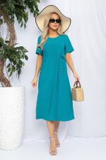 Платье Цветы Лета (морская волна) П13056-18М LT Collection