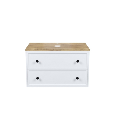 Тумба подвесная IDDIS Torr, со столешницей, 80 см, белый матовый, TOR80WBi95K