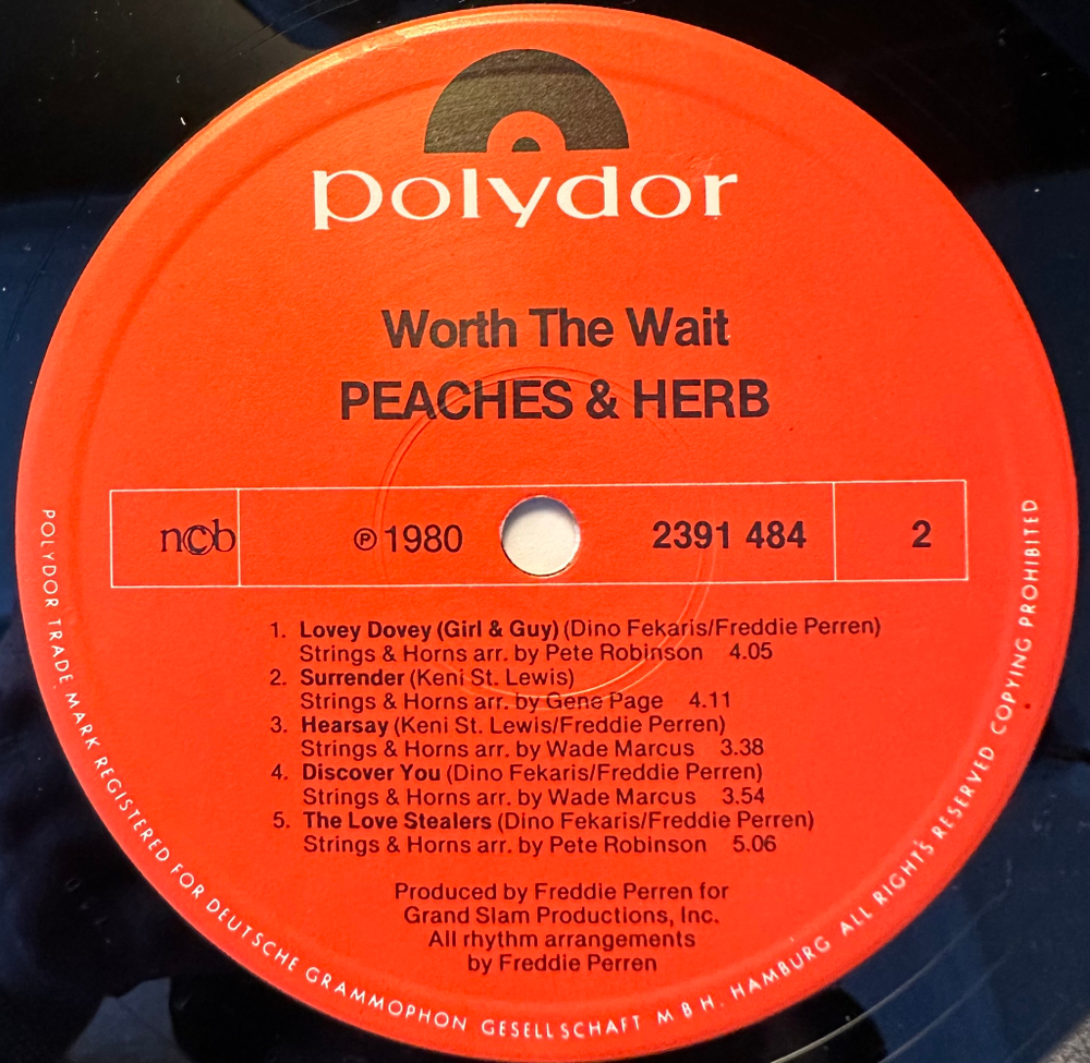 Peaches & Herb - Worth The Wait (Скандинавия 1980г.)