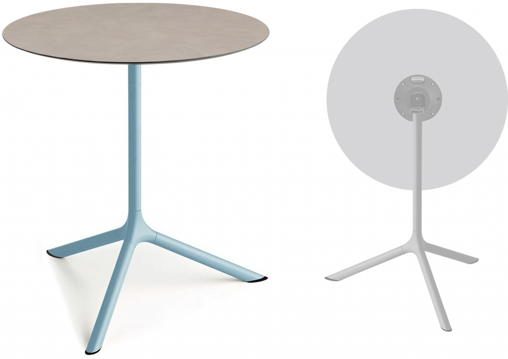 Стол ламинированный обеденный складной Scab Design Tripe Maxi Folding, голубой, тортора шпатель