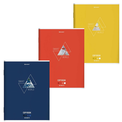 Тетрадь А4 80л. клетка "Smart" скоба, в ассортименте (BRAUBERG)