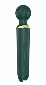 Зеленый двусторонний вибратор-wand Secwell - 22 см.