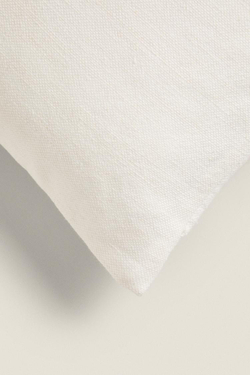 ZARA HOME ЧЕХОЛ НА ПОДУШКУ С ВЫШИВКОЙ, КРЕМОВЫЙ