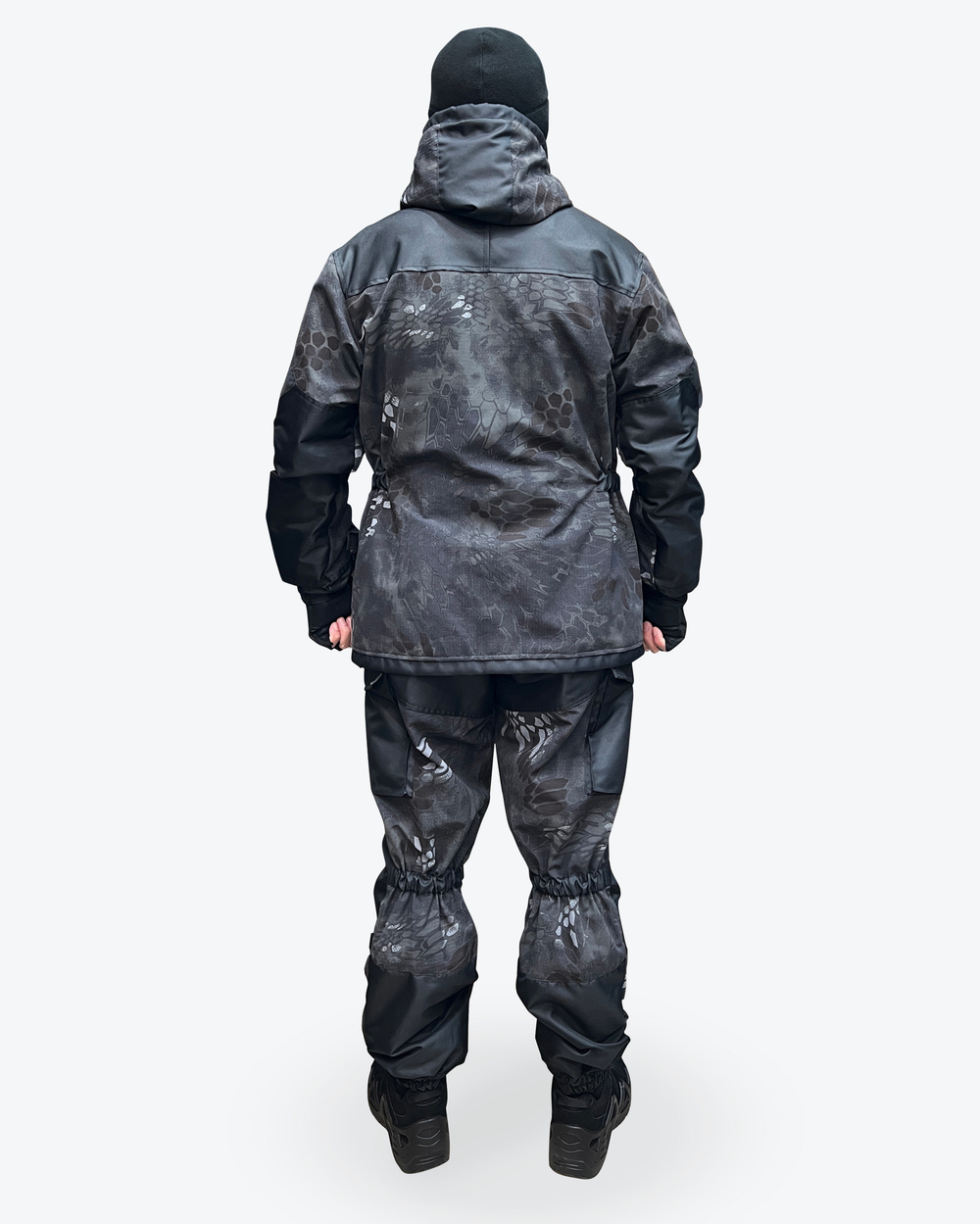 Костюм Горка 5 демисезонный "Черный Питон" с флисом, Пилигрим