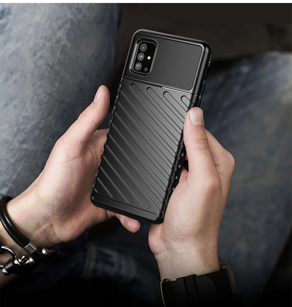 Чехол для Samsung Galaxy A51 (M40S) цвет Black (черный), серия Onyx от Caseport