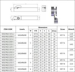 MVJNR2525M16 Резец наружного точения, державка