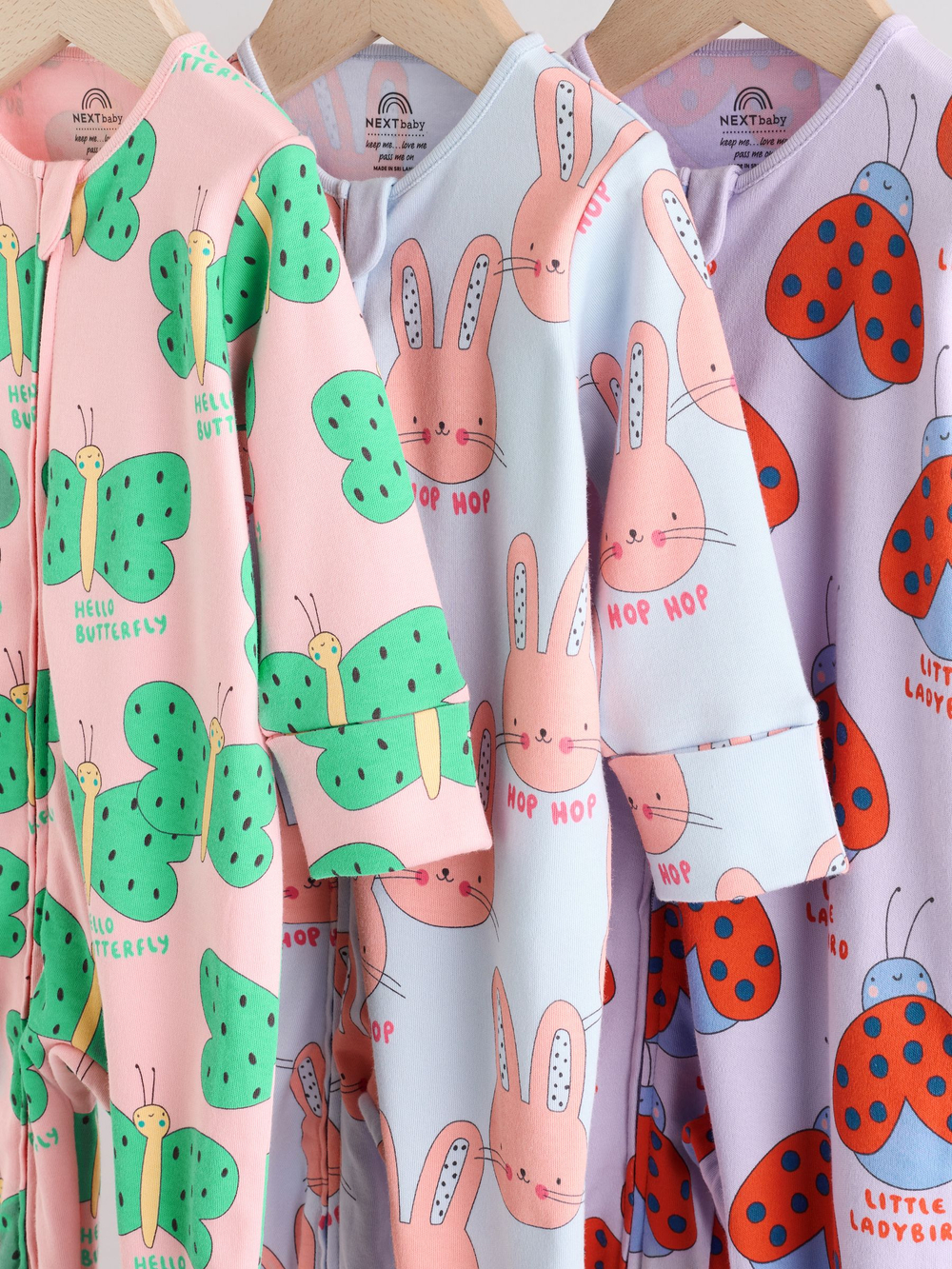 Комбинезон / Cлип для малышей Next F13-408, 3 шт., Розовый, Сиреневый