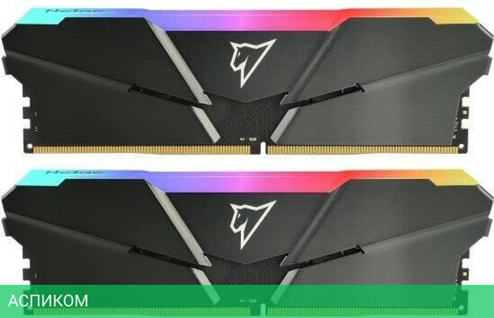 Оперативная память Netac Shadow RGB 16GB DDR4 Grey (NTSRD4P26DP-16E)
