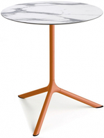 Стол ламинированный обеденный складной Scab Design Tripe Maxi Folding, терракотовый, белый мрамор Каррара