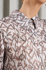22881 Блузка женская (бежевый принт)
