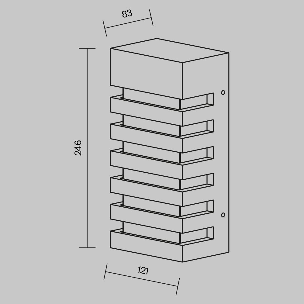 Уличный настенный светильник Maytoni Remsa O034WL-01B